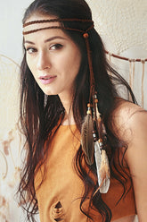 Handmade Bohemian Feather Headband | Dress In Beauty
